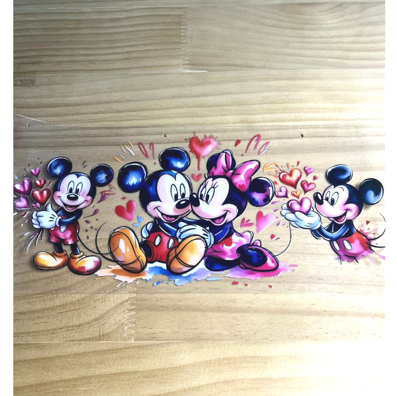 16oz UVDTF Cup Wraps ,Cartoon ,Mickey and Minnie