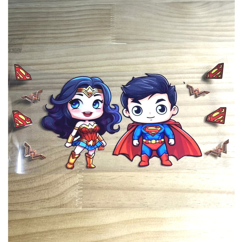 16oz UVDTF Cup Wraps, Superman & Superhero ,Cartoon