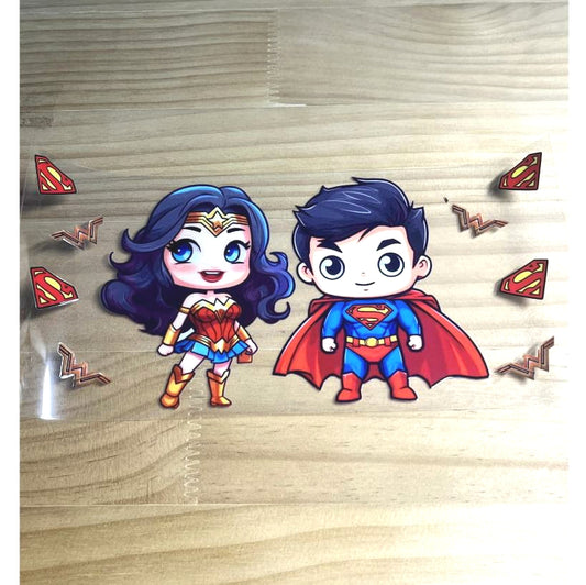 16oz UVDTF Cup Wraps, Superman & Superhero ,Cartoon