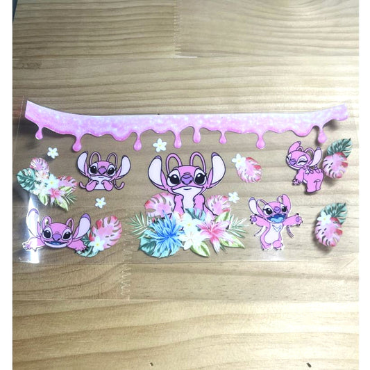 16oz UVDTF Cup Wraps, Cartoon ,Stitch