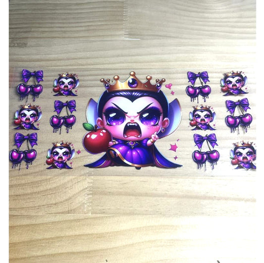 16oz UVDTF Cup Wraps,Princess ,Snow White, Evil Queen