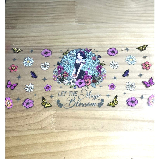 16oz UVDTF Cup Wraps,Cartoon Princess, Snow White