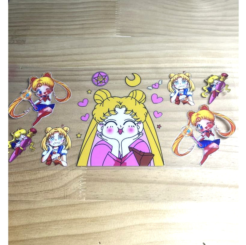 16oz UVDTF Cup Wraps, Cartoon , Sailor Moon