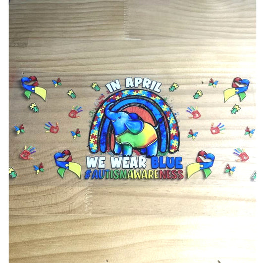16oz UVDTF Cup Wraps,Autism