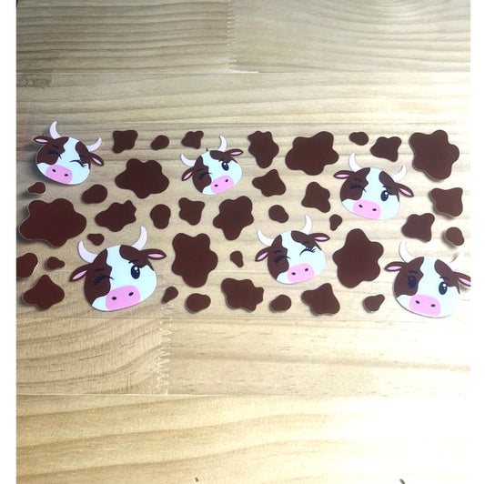 16oz UVDTF Cup Wraps ,Cow