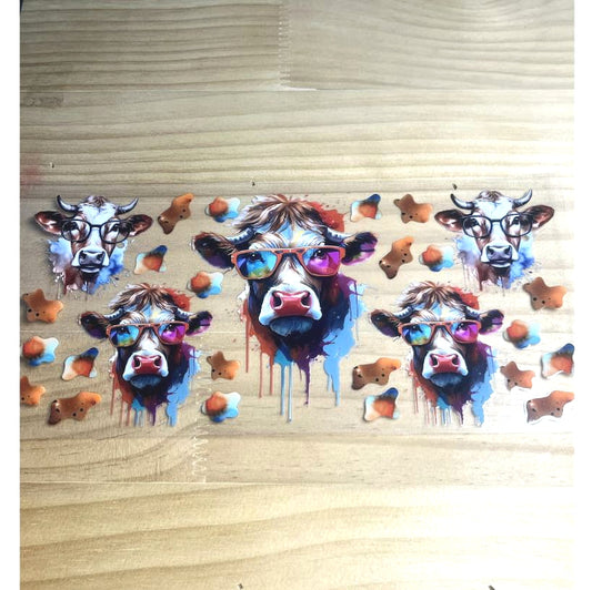 16oz UVDTF Cup Wraps ,Cow