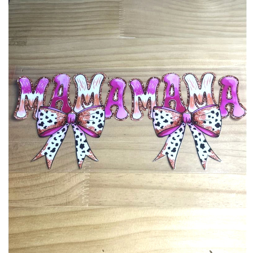16oz UVDTF Cup Wraps, Mom & Mama & Mother ,Bownet & Bow