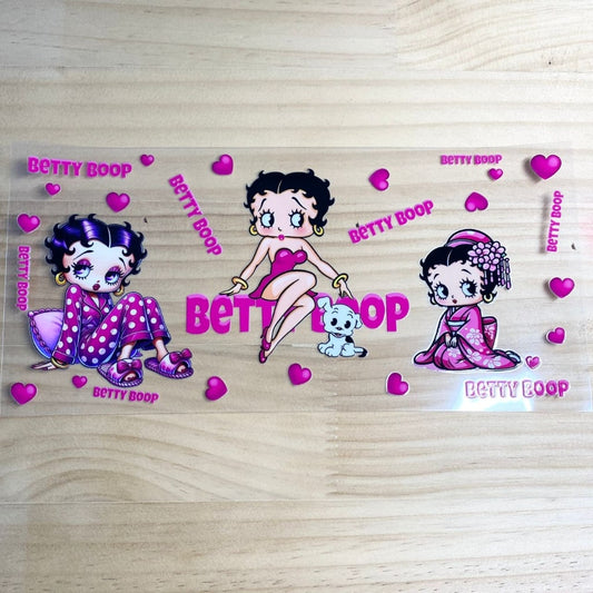 16oz UVDTF Cup Wraps ,Betty Boop