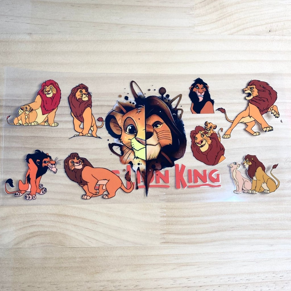 16oz UVDTF Cup Wraps,Lion King