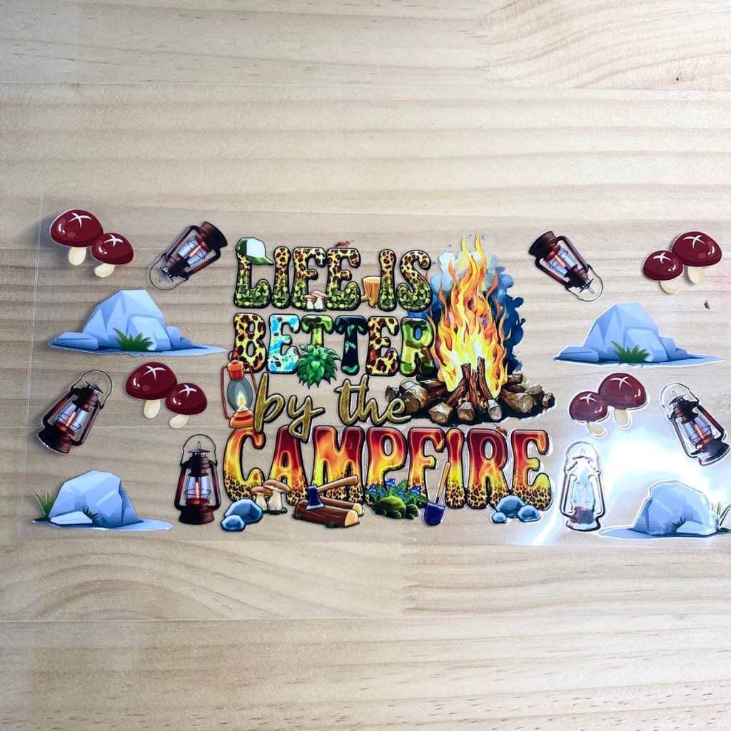 16oz UVDTF Cup Wraps, Camping