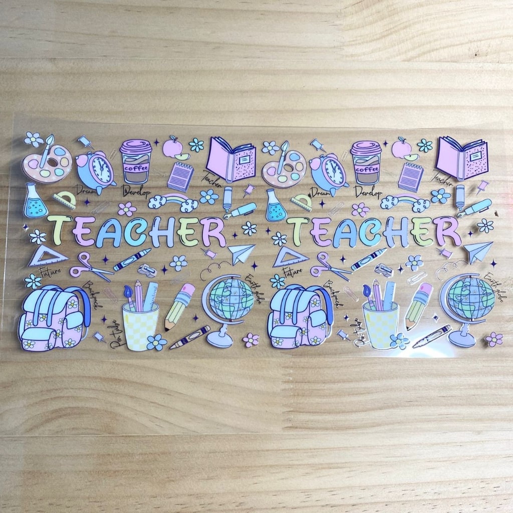 16oz UVDTF Cup Wraps, Teacher