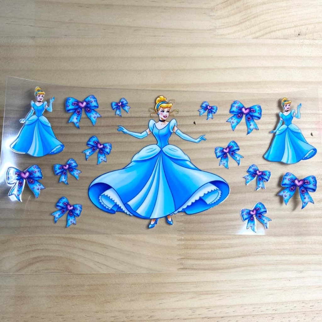 16oz UVDTF Cup Wraps,Cinderella Princess