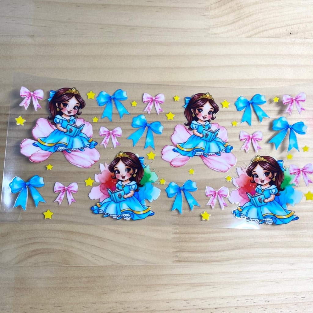 16oz UVDTF Cup Wraps, Cinderella Princess