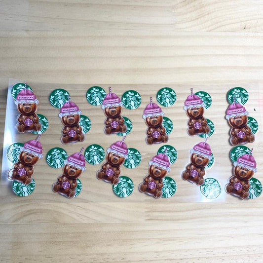 16oz UVDTF Cup Wraps, Starbuck Bear