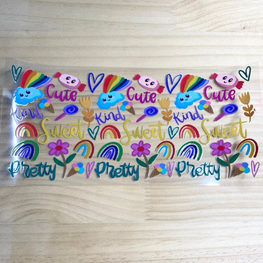 16oz UVDTF Cup Wraps, Words