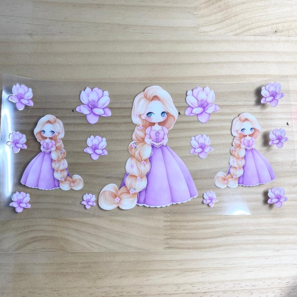 16oz UVDTF Cup Wraps, Rapunzel Princess