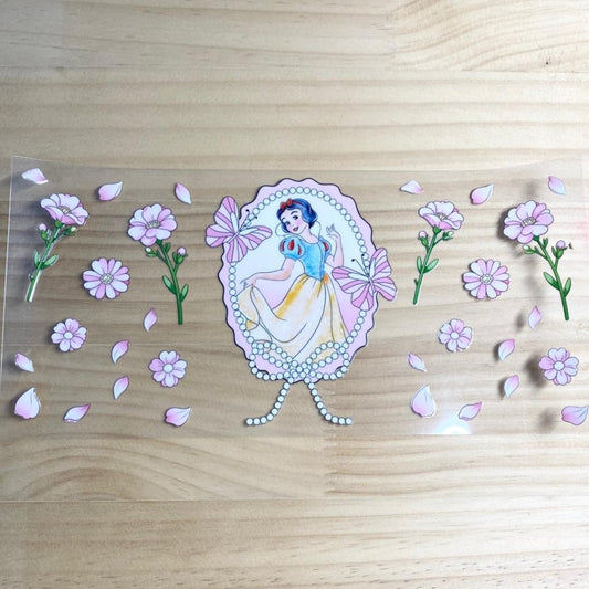 16oz UVDTF Cup Wraps, Snow White Princess