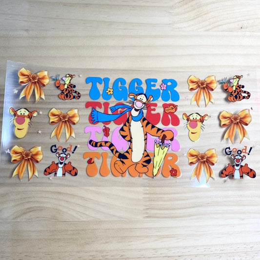 16oz UVDTF Cup Wraps, Tigger ,Cartoon
