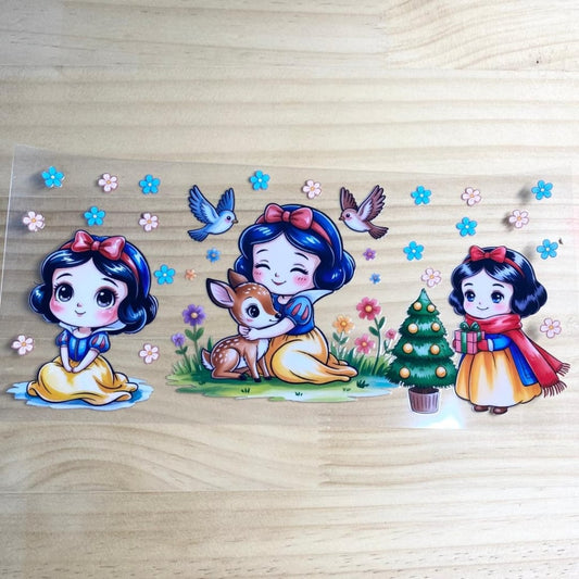 16oz UVDTF Cup Wraps, Snow White Princess