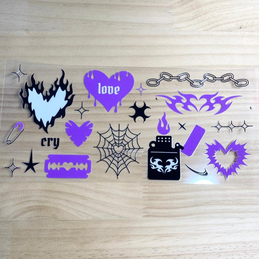 16oz UVDTF Cup Wraps,Love