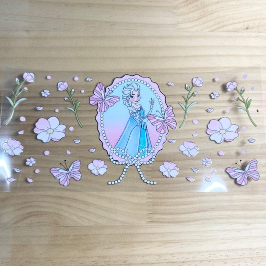 16oz UVDTF Cup Wraps, Elsa Princess