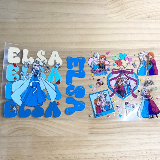 16oz UVDTF Cup Wraps,Elsa Princess