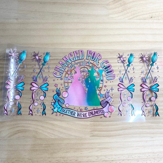 16oz UVDTF Cup Wraps, Wicked ,Cartoon