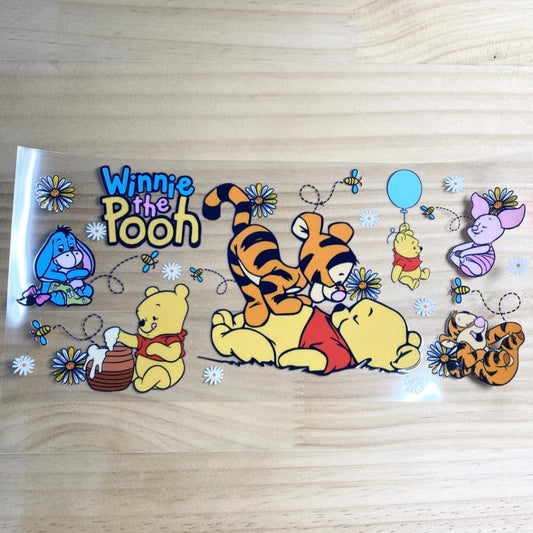 16oz UVDTF Cup Wraps, Winnie Pooh ,Cartoon