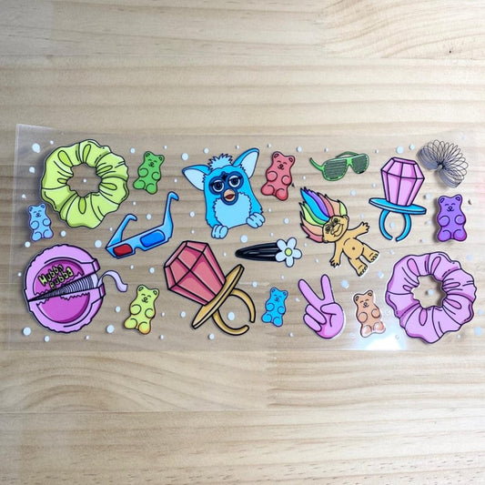 16oz UVDTF Cup Wraps,Cartoon