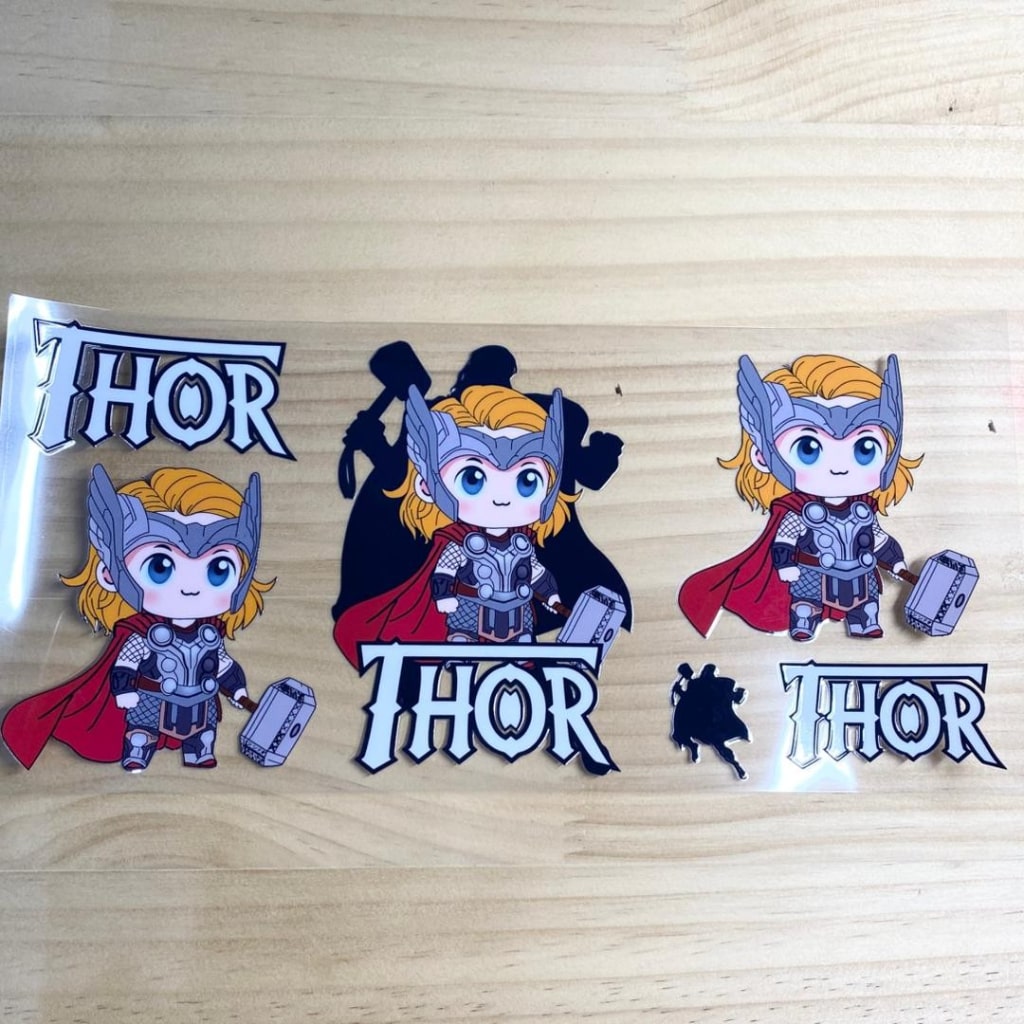 16oz UVDTF Cup Wraps, Thor , Cartoon