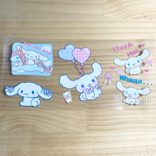 16oz UVDTF Cup Wraps, Sanrio Cinnamoroll ,Cartoon