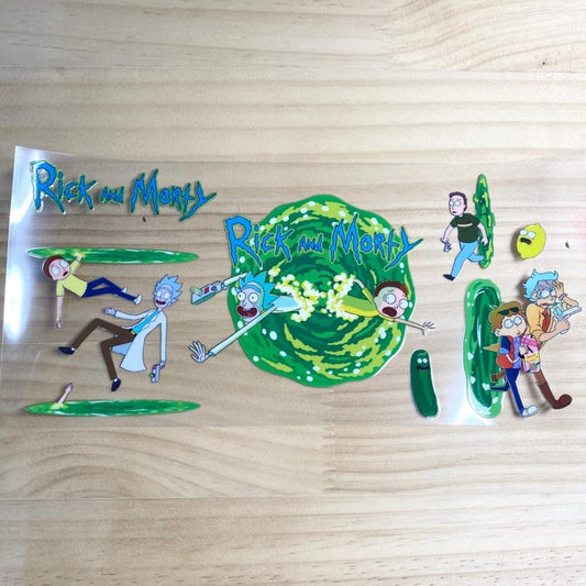 16oz UVDTF Cup Wraps, Ricky And Morty ,Cartoon