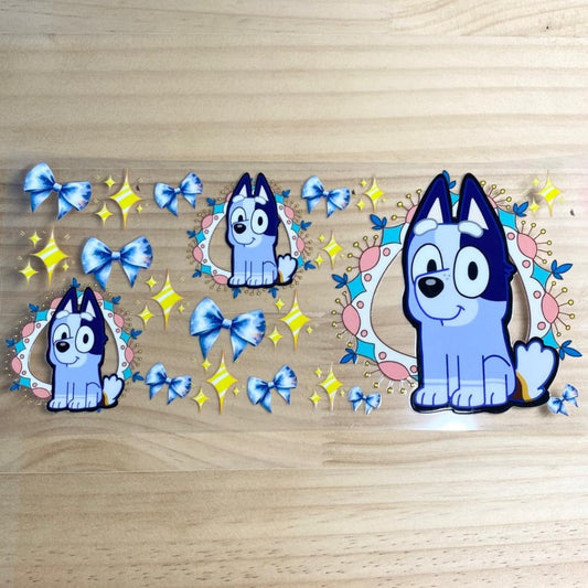 16oz UVDTF Cup Wraps, Bluey,Cartoon