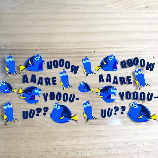 16oz UVDTF Cup Wraps, Nemo & Dory ,Cartoon
