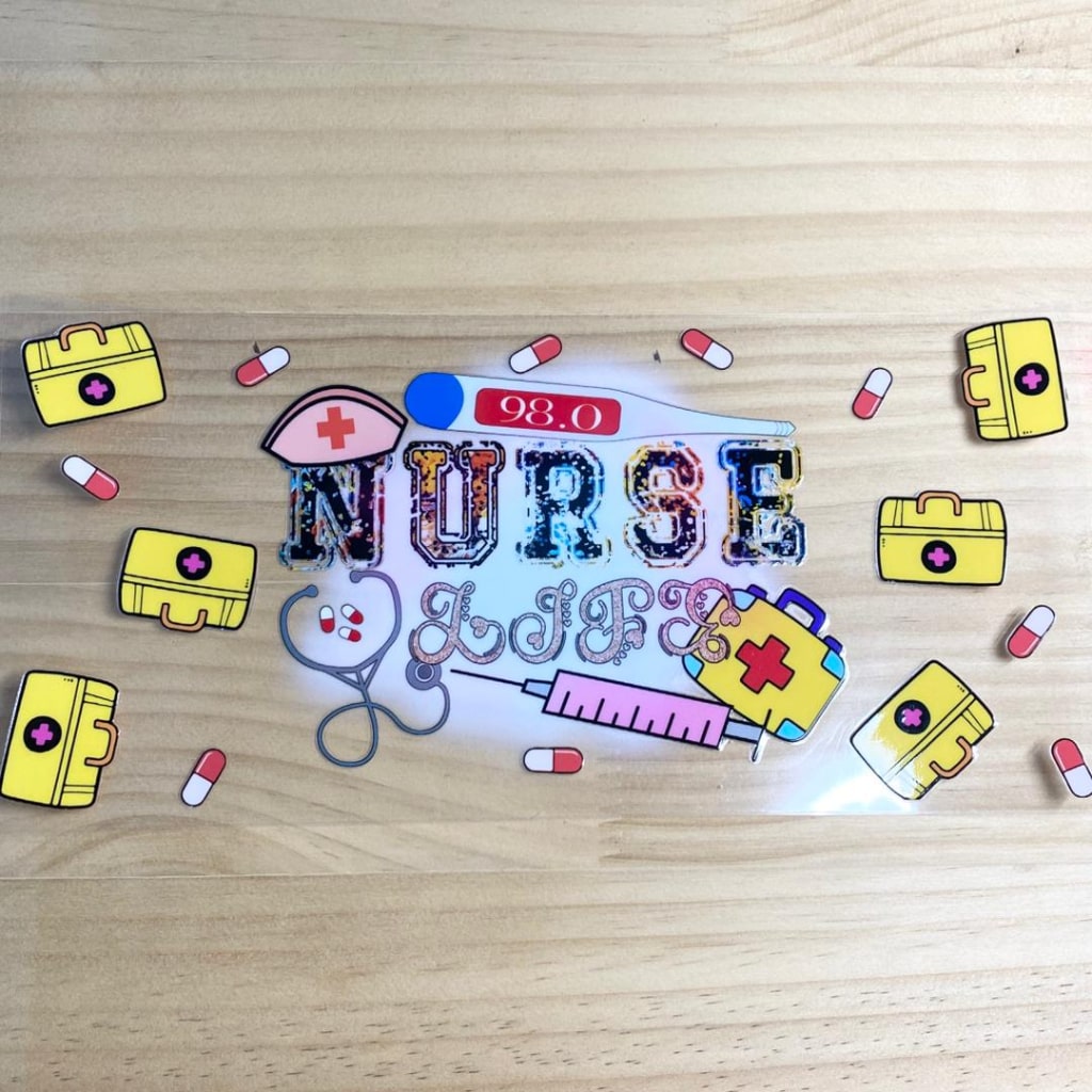 16oz UVDTF Cup Wraps,Nurse