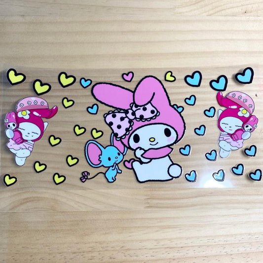 16oz UVDTF Cup Wraps,Sanrio Melody  ,Cartoon