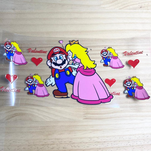 16oz UVDTF Cup Wraps,Super Mario ,Valentine's Day ,Cartoon