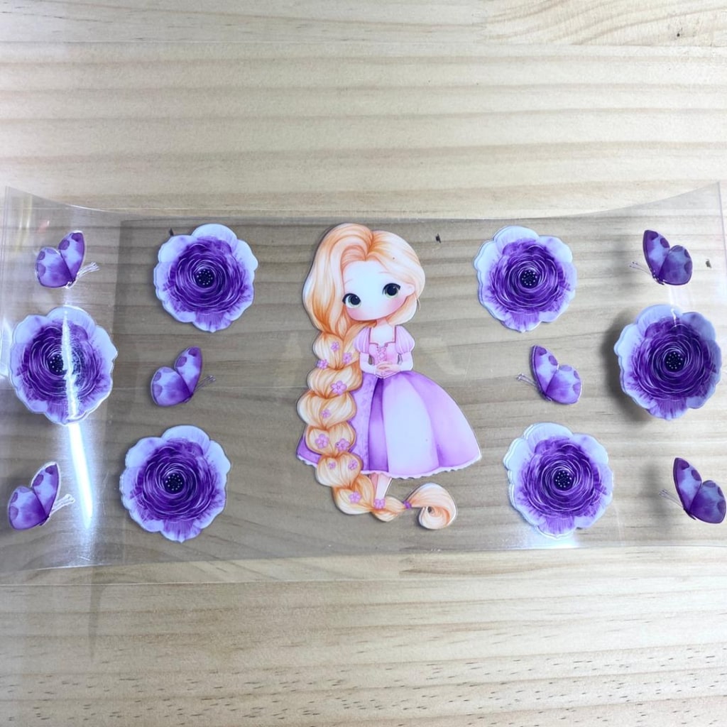 16oz UVDTF Cup Wraps,Princess Rapunzel，Cartoon