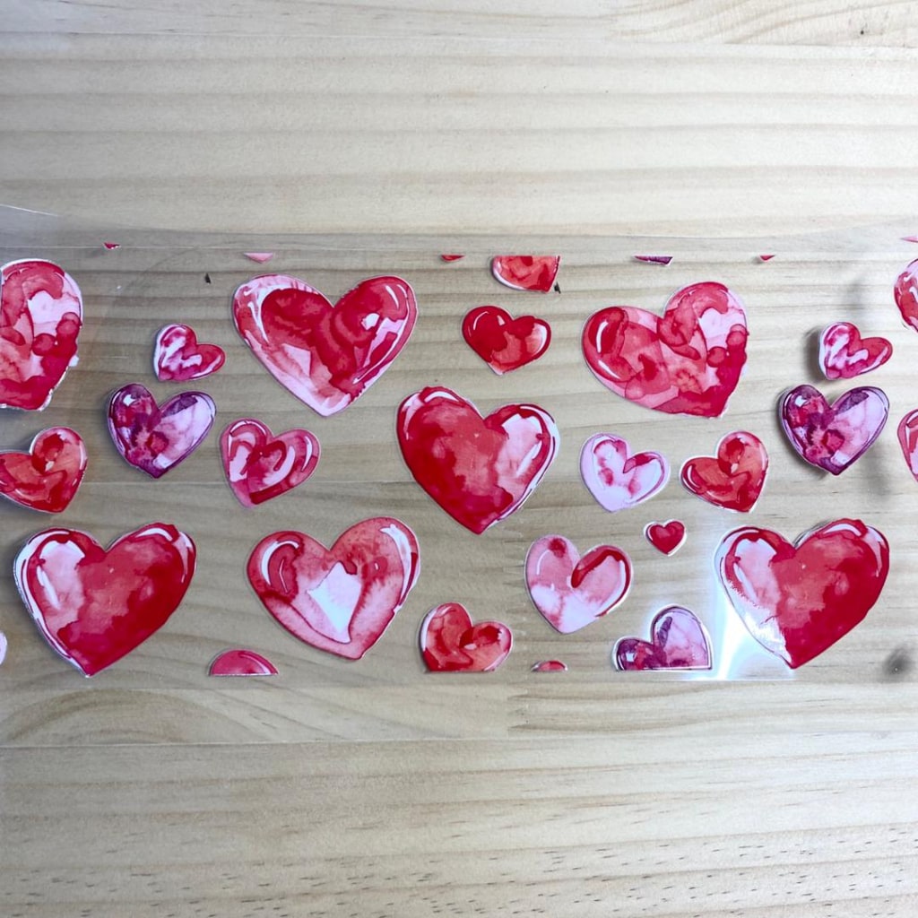 16oz UVDTF Cup Wraps,Love & Heart , Cartoon