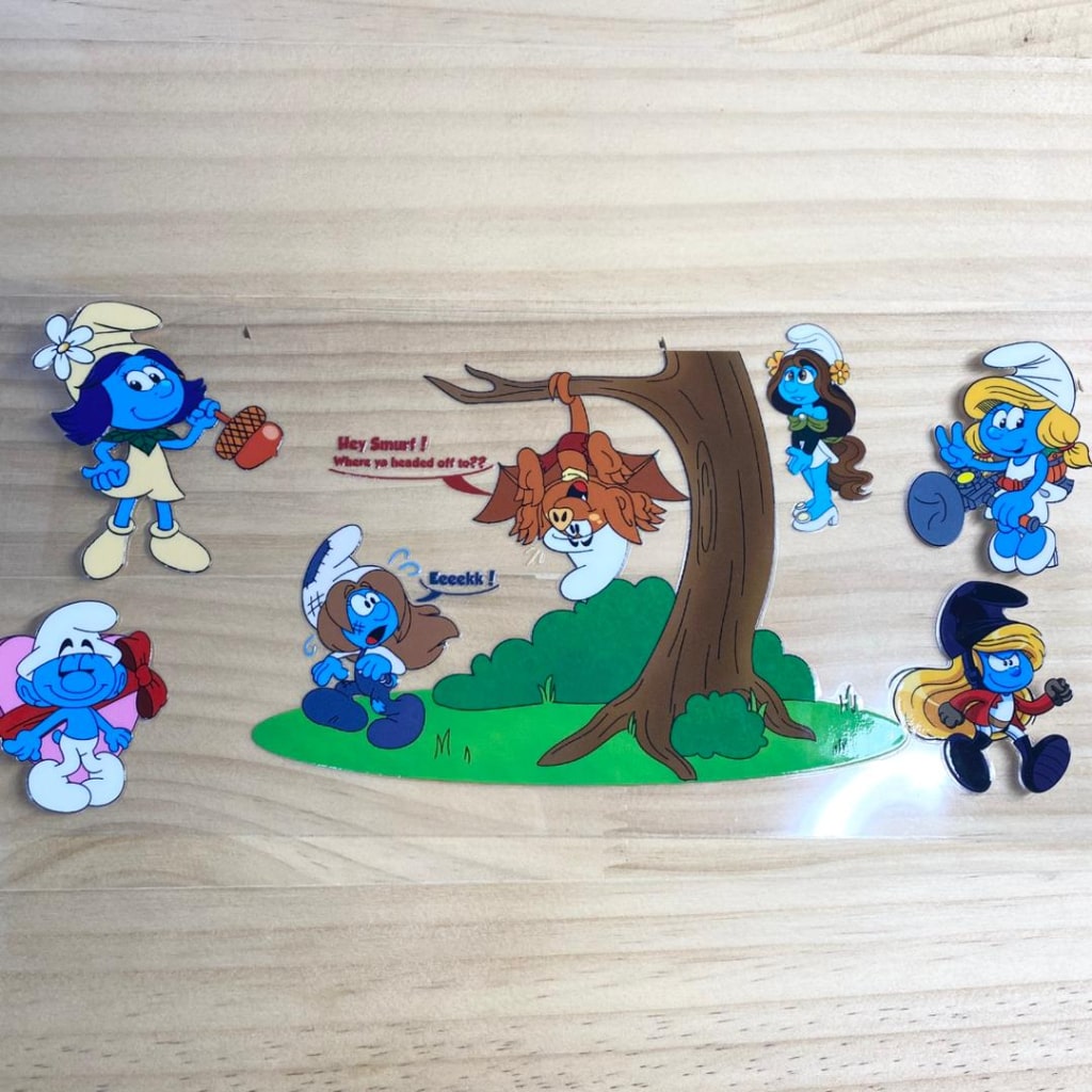 16oz UVDTF Cup Wraps,The Smurfs,Cartoon