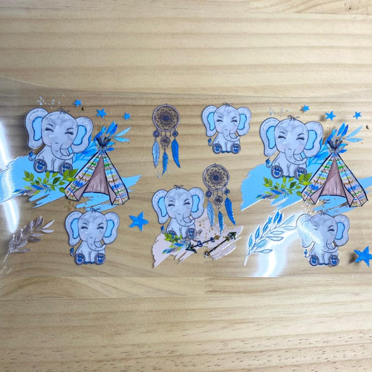 16oz UVDTF Cup Wraps,Elephant