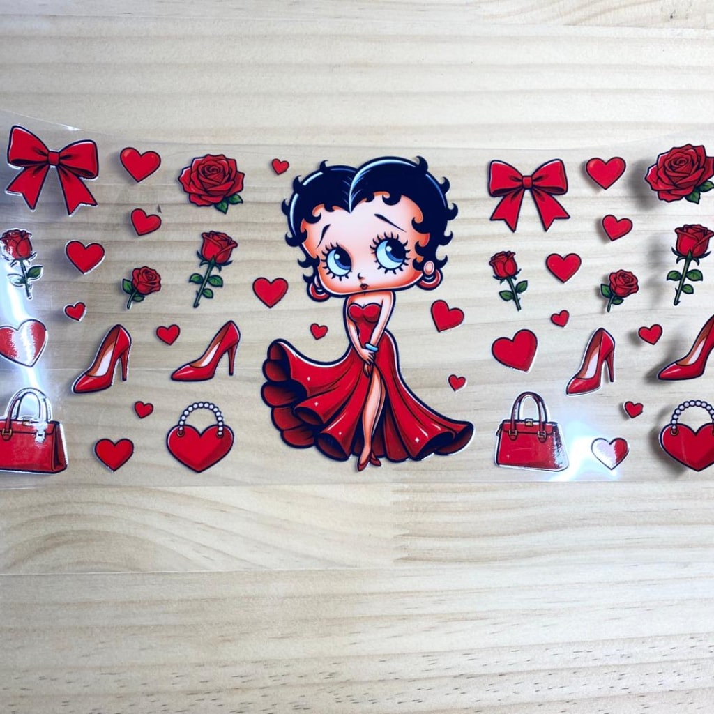 16oz UVDTF Cup Wraps,Betty Boop ,Cartoon