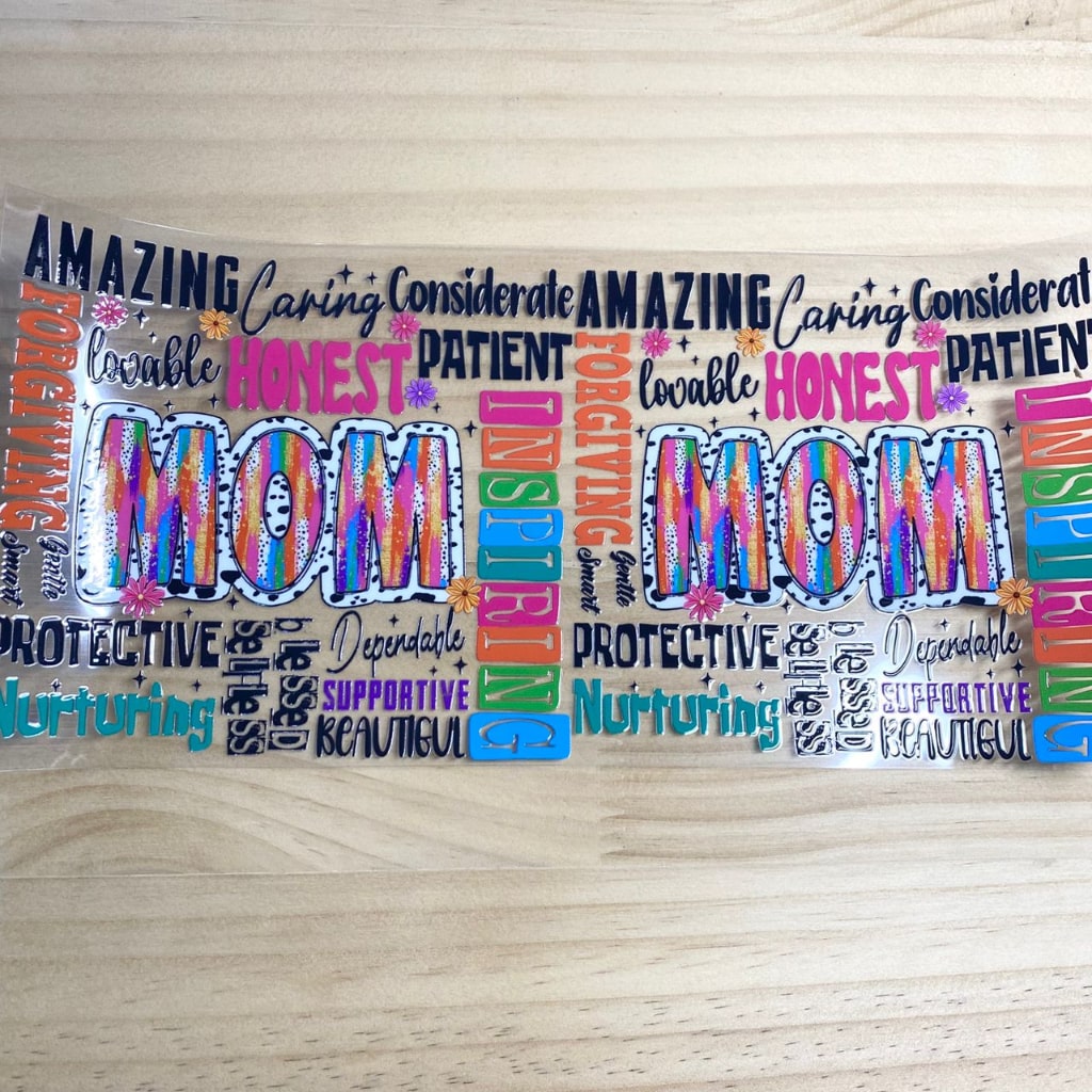 16oz UVDTF Cup Wraps, Mom & Mother & Mama