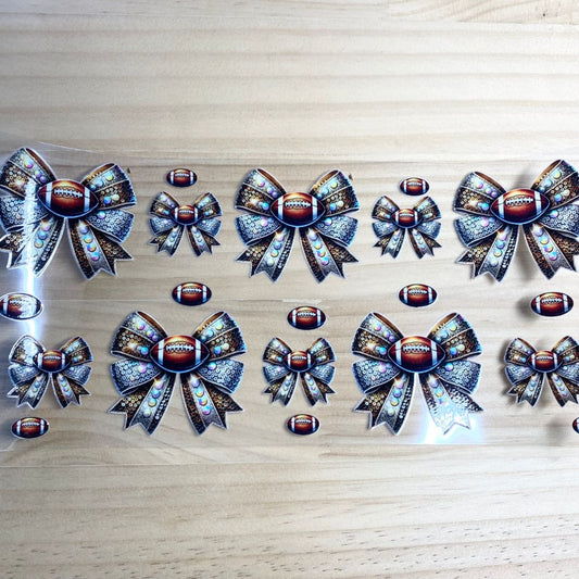 16oz UVDTF Cup Wraps, Football ,Bowtie
