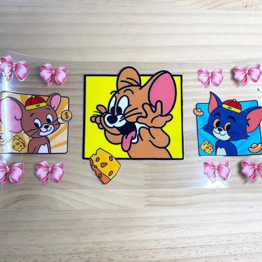 16oz UVDTF Cup Wraps, Tom and Jerry ,Cartoon