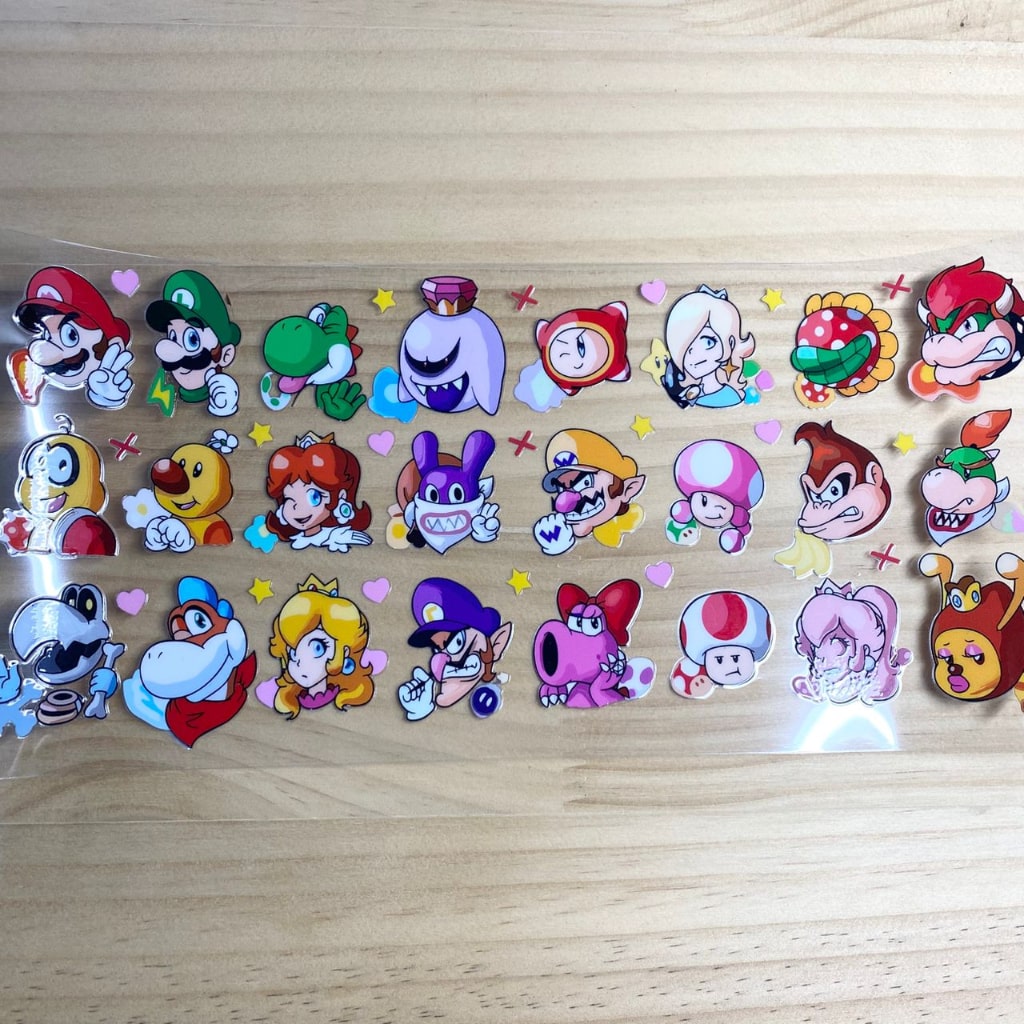 16oz UVDTF Cup Wraps,Super Mario ,Cartoon