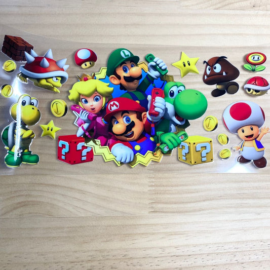 16oz UVDTF Cup Wraps,Super Mario ,Cartoon