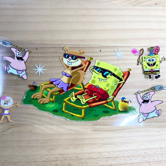 16oz UVDTF Cup Wraps,Sponge Bob ,Cartoon