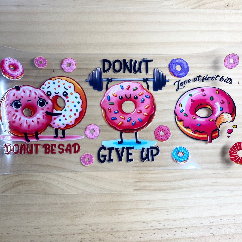 16oz UVDTF Cup Wraps, Donut