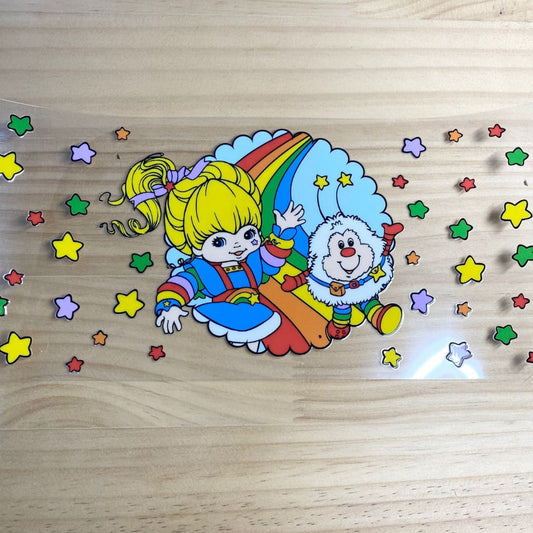 16oz UVDTF Cup Wraps,Rainbow Brite ,Cartoon
